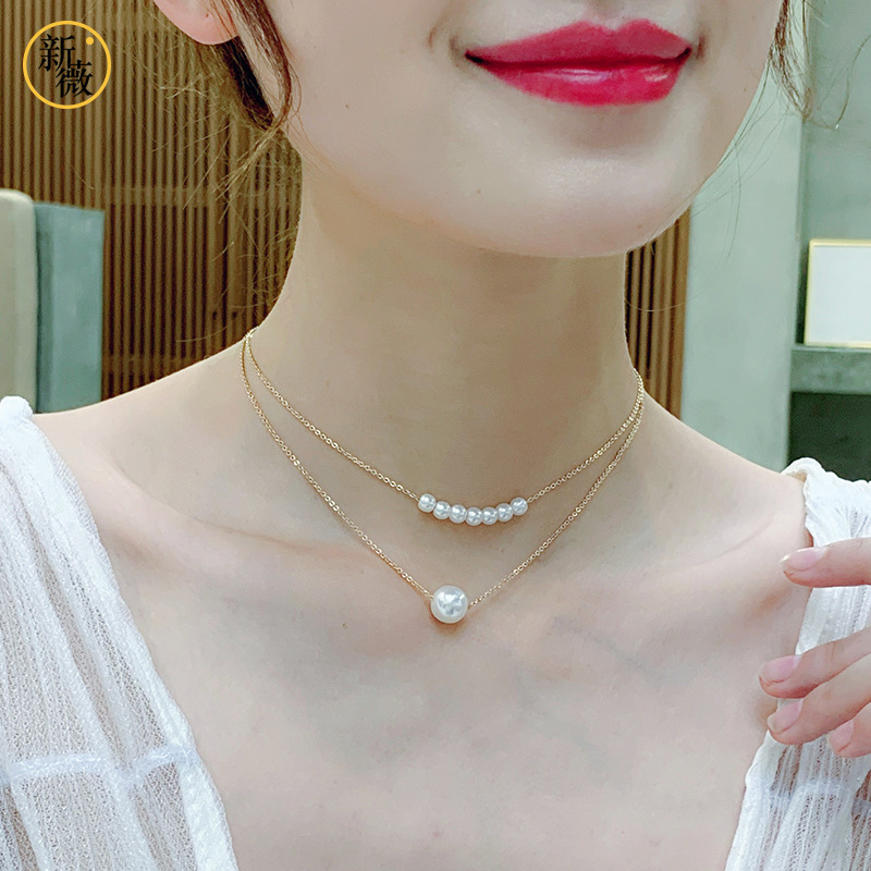 Dây chuyền ngọc trai nhân tạo kiểu dáng thời trang cho nữ