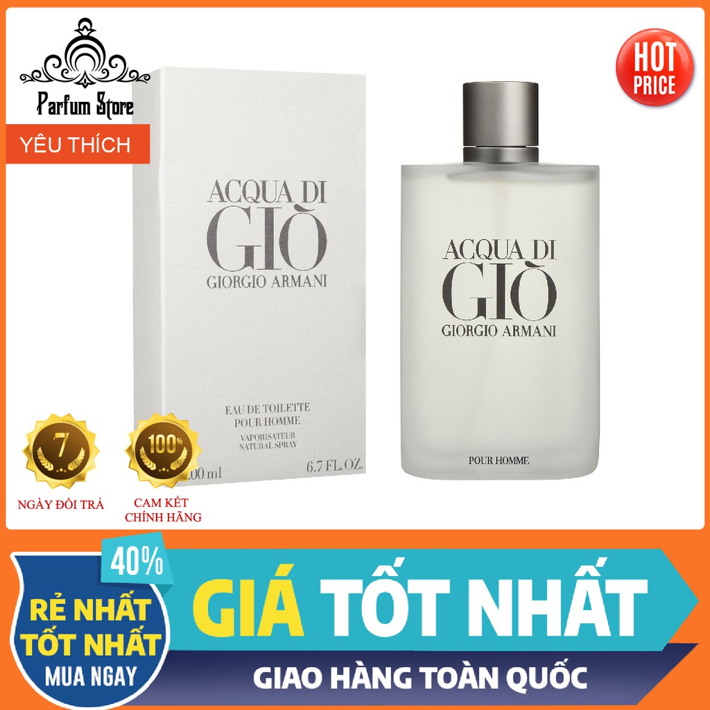 [XẢ HÀNG GIÒ TRẮNG] Nước Hoa Nam Armani Acqua Di Gio Chính Hãng [TẶNG] Nước Hoa Nam Adolfo Black For Men 2ml | Thế Giới Skin Care