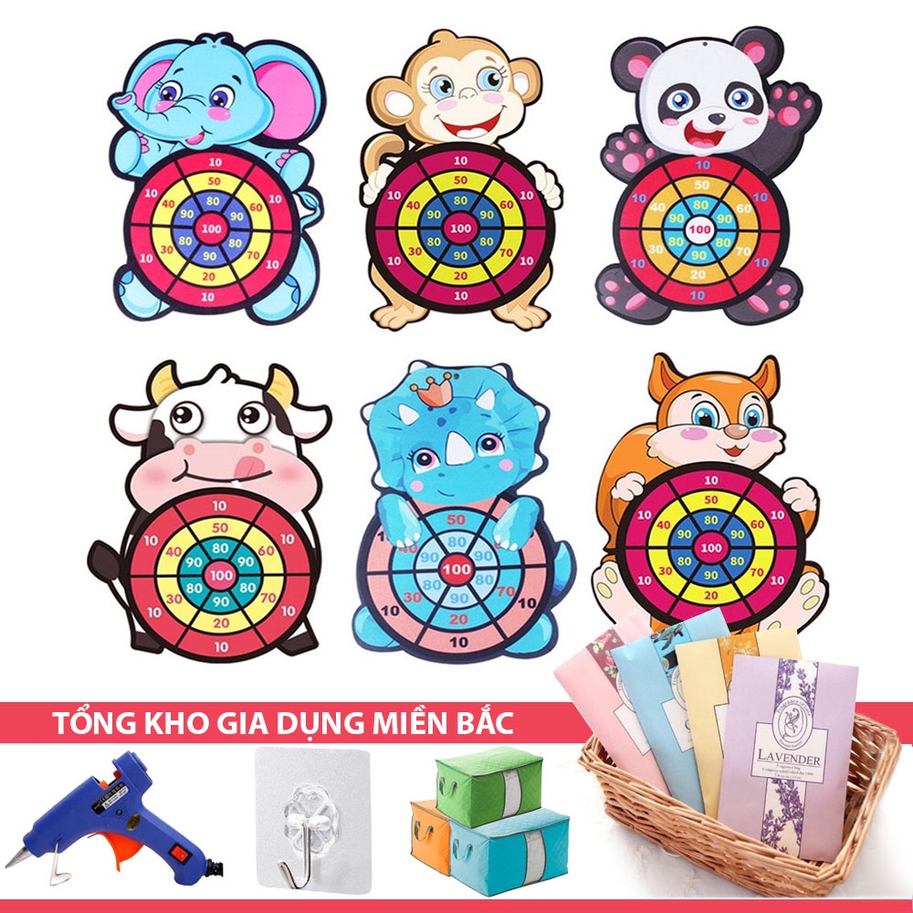 [Tổng Kho Sỉ] Ném Bóng Dính, Bảng Phi Tiêu Bóng Ném Dính Rèn Luyện Tính Tập Trung Cho Bé Tặng Kèm 3 Bóng + 1 Móc Treo T1