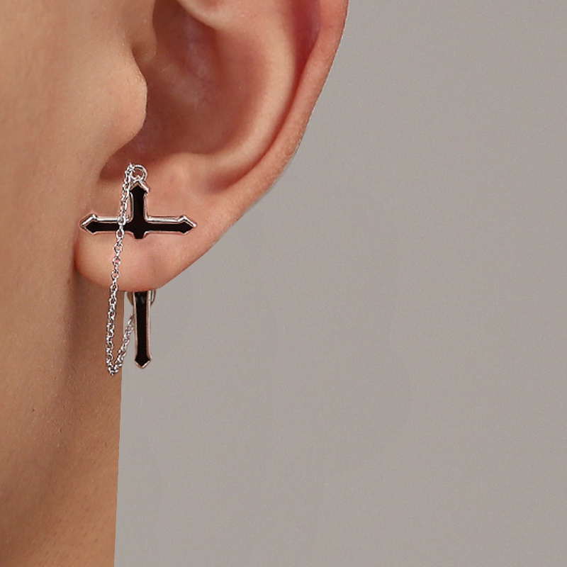 Hoa Tai Hình Thánh Giá Phong Cách hip hop Sành Điệu