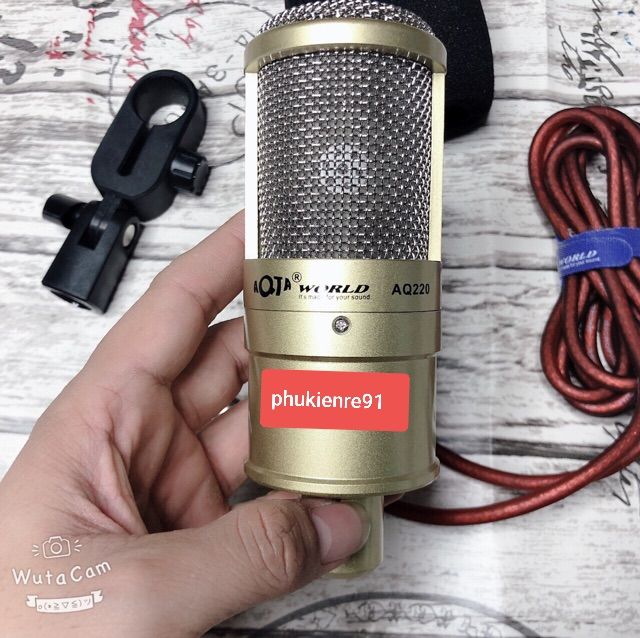 Combo mic livestream thu âm hát karaoke AQ220 Sound card k10 bản kỉ niệm 10 năm đầy đủ phụ kiện