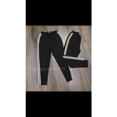 Quần baggy viền sọc nhũ