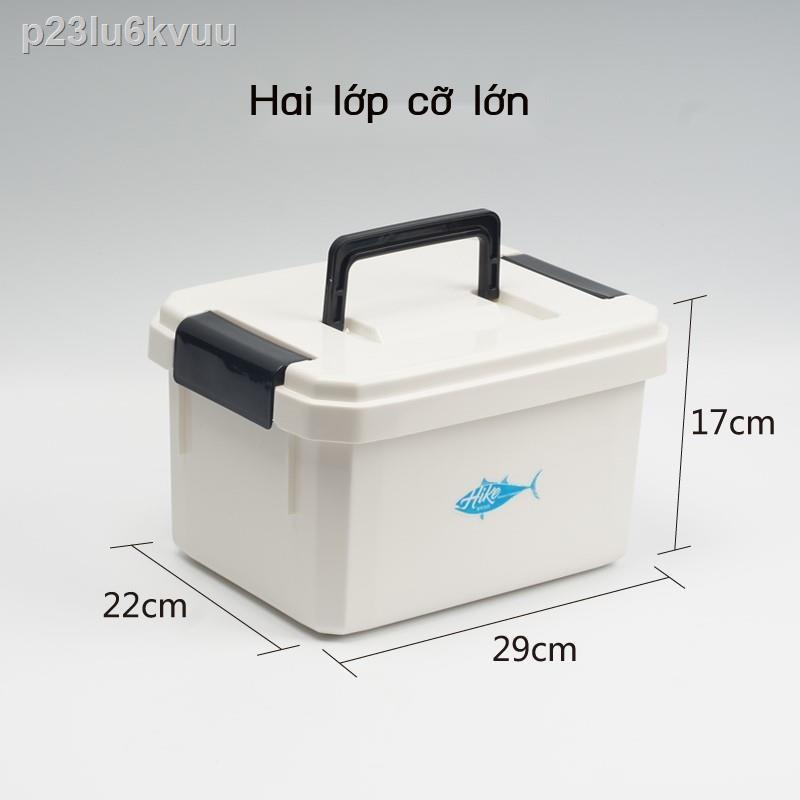 ◐ p23lu6kvuuHộp đựng đồ câu cá có thể ngồi người dụng cụ hộp phụ kiện nhỏ chống thấm Lua dây