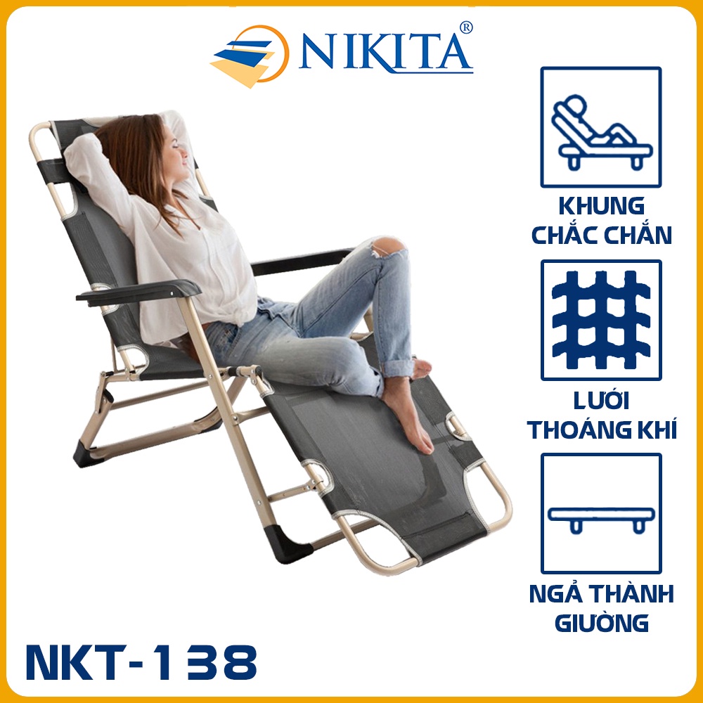 Ghế xếp thư giãn có thể ngã thành giường - NIKITA 138