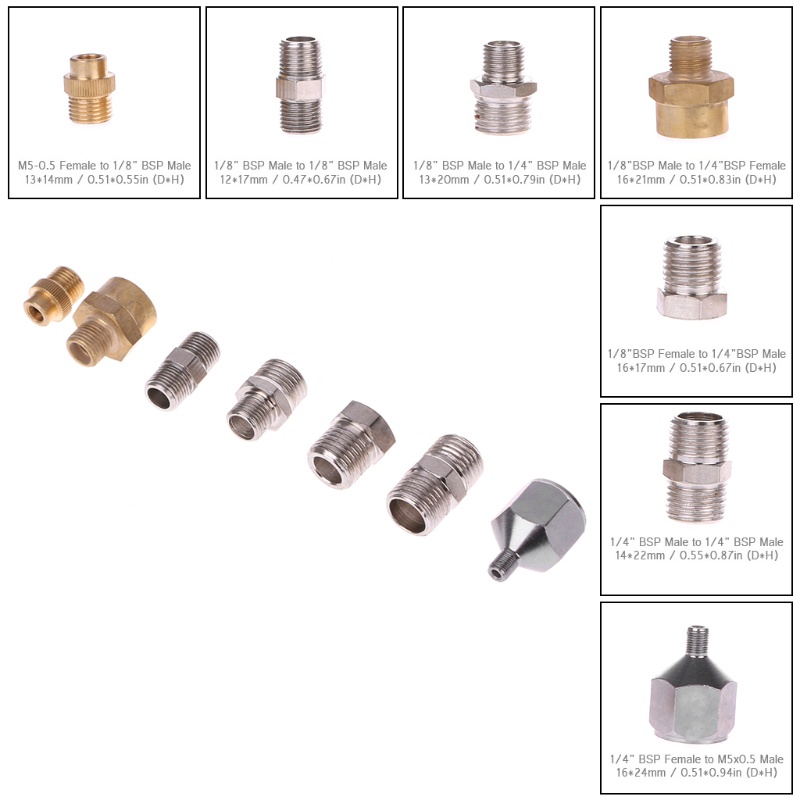 Set 7 Đầu Nối Chuyển Đổi Cho Máy Nén Khí