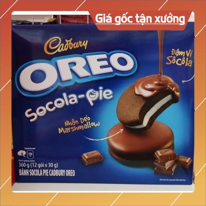 [ICLN9 giảm 5K cho đơn hàng 50k]  BÁNH SOCOLA PIE CADBURY OREO NHÂN DẺO MARSHMALLOW 360G