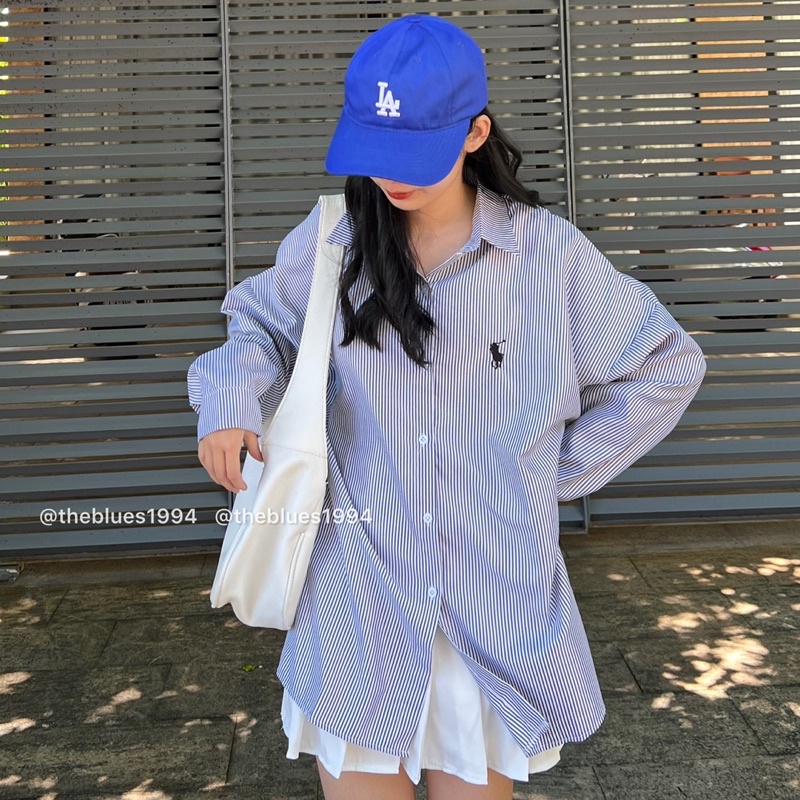 Áo Sơ Mi Thô Tay Dài Thêu Ngựa