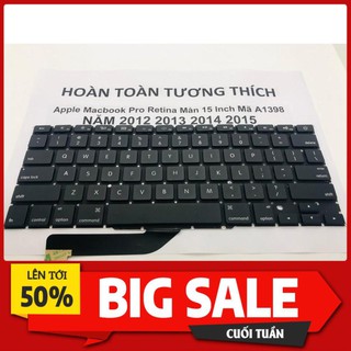 [ Hàng Mới 100% ] Bàn Phím Apple Macbook Pro Retina 15'' Mã A1398 Năm 2012-2013-2014-2015 Hàng Mới 100%