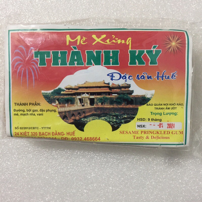 Mè xửng giòn Thành Ký đặc biệt gói lớn date luôn mới - Đặc sản Huế