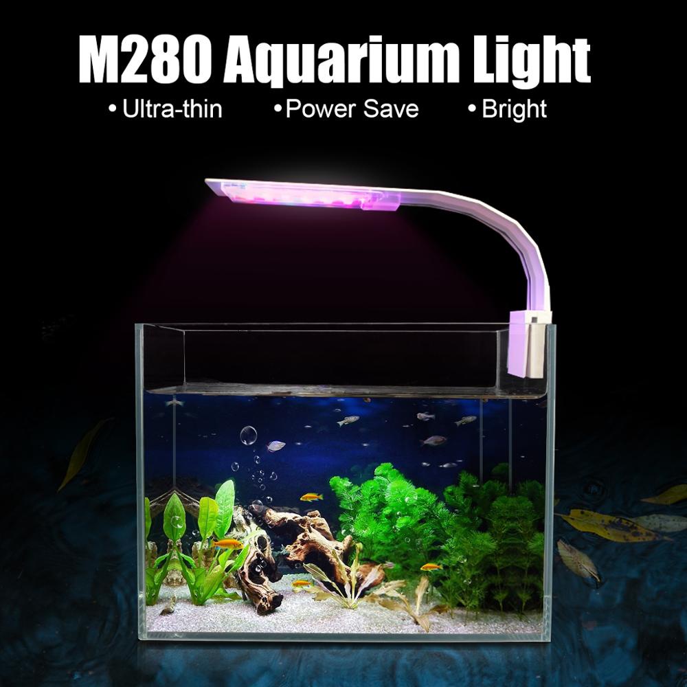 Đèn Led Kẹp M280 Cho Bể 30-40cm - Kẹp Thành Hồ Cá Thủy Sinh