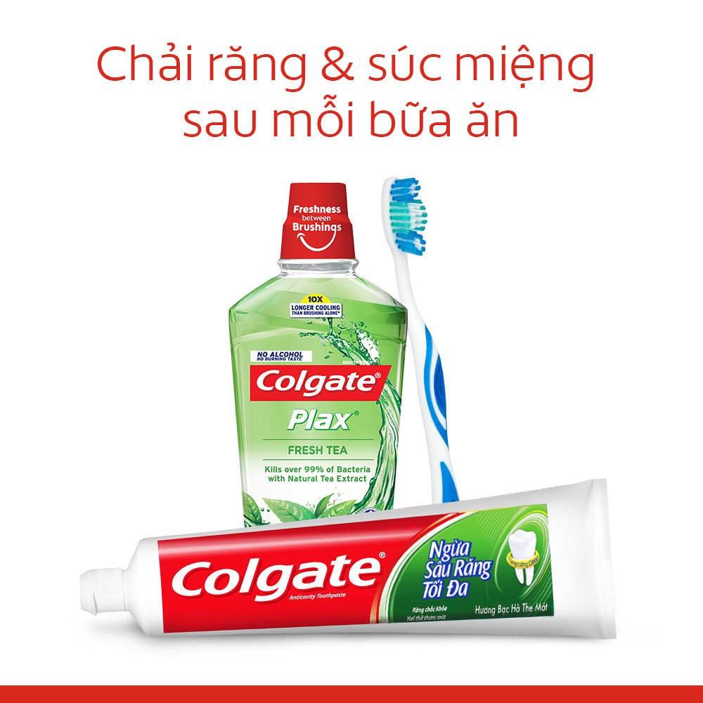 Bộ 5 Kem đánh răng Colgate ngừa sâu răng tối đa 225g/hộp tặng bàn chải đánh răng