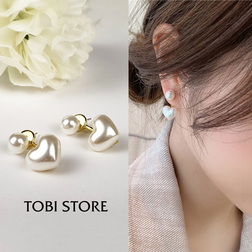 Khuyên tai nữ TOBI STORE nhiều kiểu dáng bông tai dễ thương đính ngọc mạ vàng đáng yêu kiểu tròn, dài, nụ