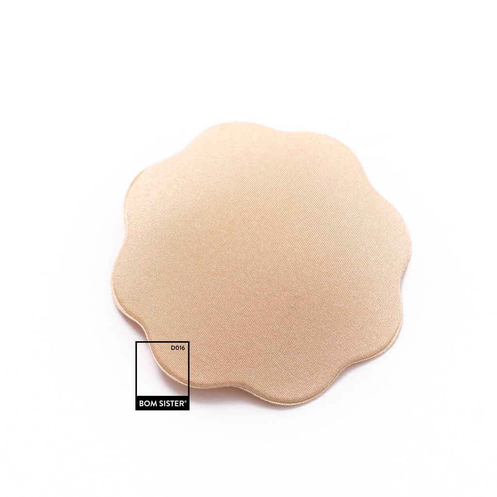 1 Cặp dán nhũ vải dày hình hoa màu trơn BOM SISTER D016