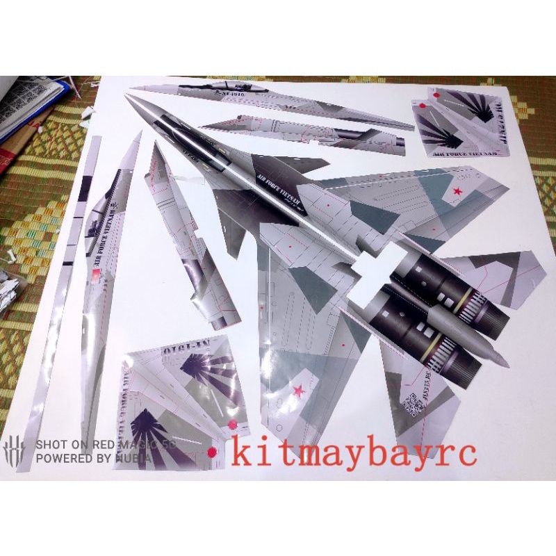 ❤️ Flash Sale ♥️ Bộ vỏ kit máy bay Su-37 flat sải 72 cm