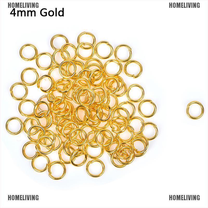 Set Khuyên Xỏ Lỗ 3 / 4 / 6mm Màu Vàng / Bạc Dùng Làm Trang Sức DIY