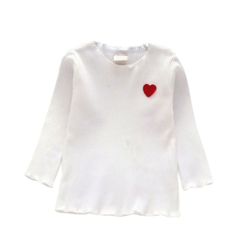 Áo dài tay phối họa tiết xinh xắn đơn giản dành cho bé gái