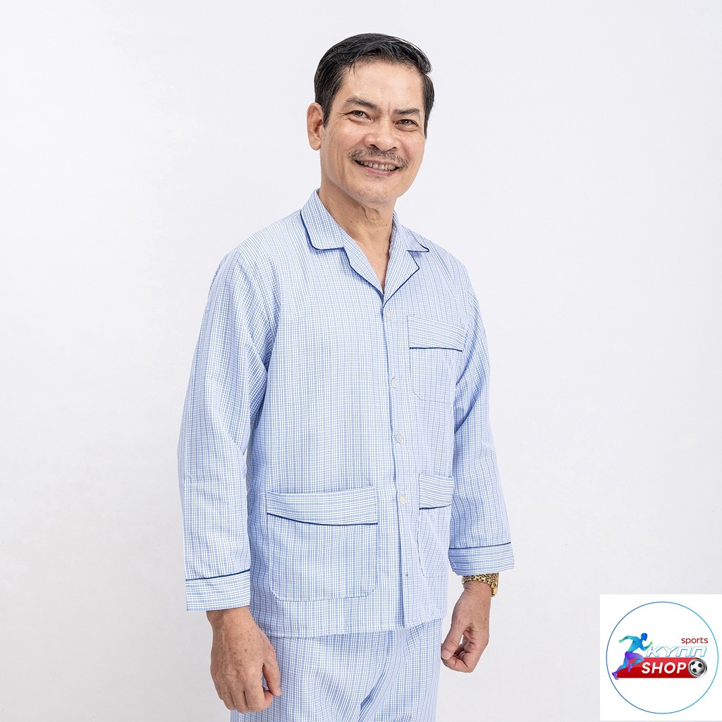 Đồ bộ pijama trung niên dài tay thu đông nam kynn shop