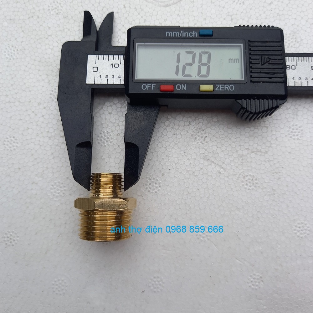 [KHỚP NỐI REN] Kép thu hai đầu ren ngoài lệch dân dụng BSP hệ G - Bằng đồng (kép nối 21mm sang 13mm)