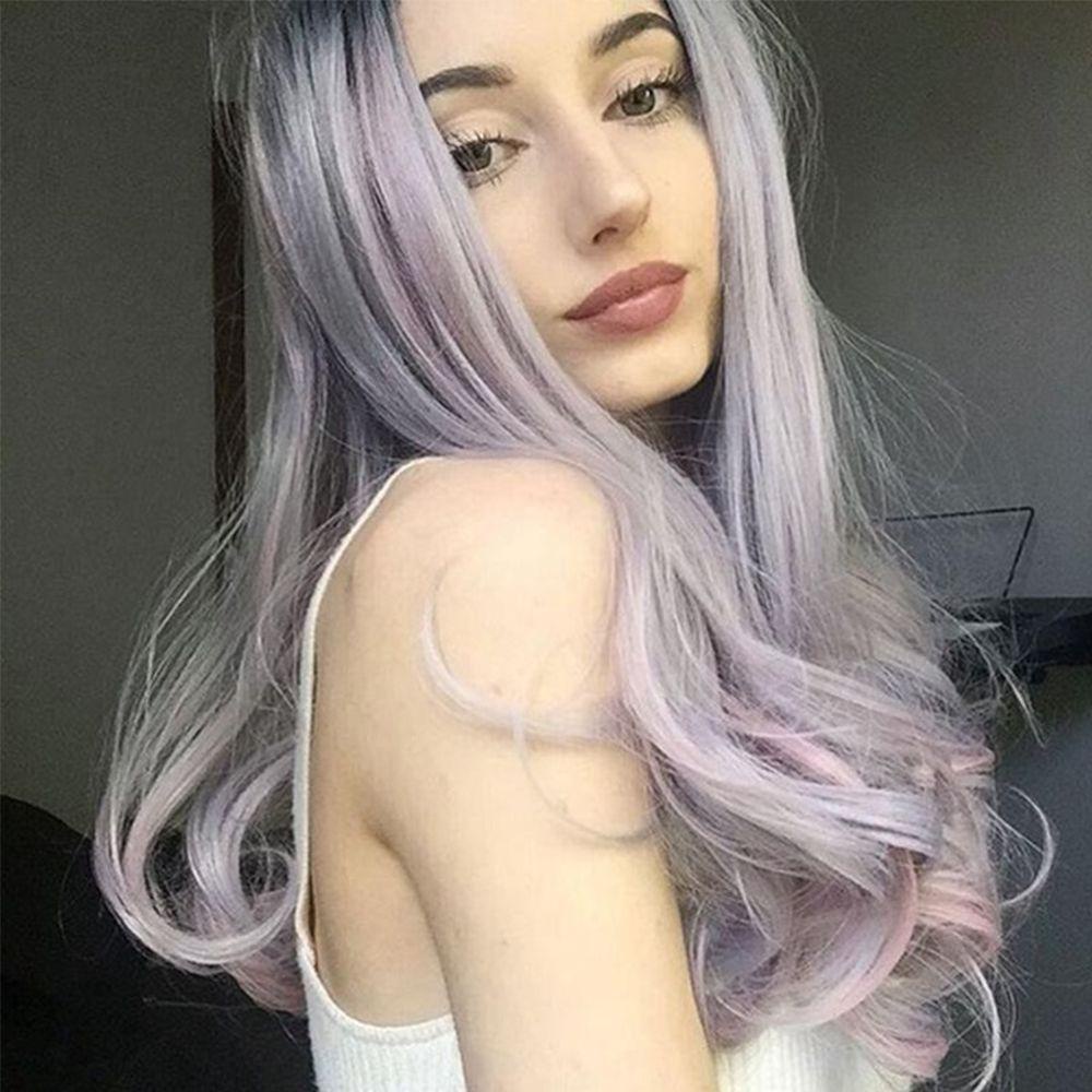 Tóc Giả Xoăn Lớn Bằng Sợi Tổng Hợp Màu Sắc Gradient Chịu Nhiệt Độ Cao Hóa Trang Halloween