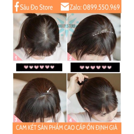 [HÌNH THẬT] TÓC GIẢ KẸP PHỒNG MÁI CHE HÓI LÀM DÀY TÓC