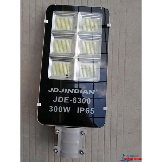 Đèn Năng Lượng Mặt Trời JDE-6300 300W Chính Hãng JinDian, đèn bàn chải, đèn đường NLMT.