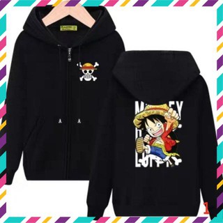 (SIÊU HOT) ( SIÊU PHẨM) Áo Khoác Đen Luffy - One Piece Mũ Rơm