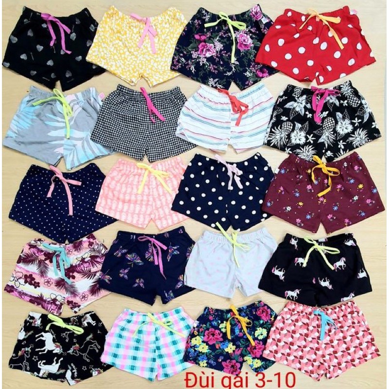 Quần thun đùi bé gái từ 8-24kg