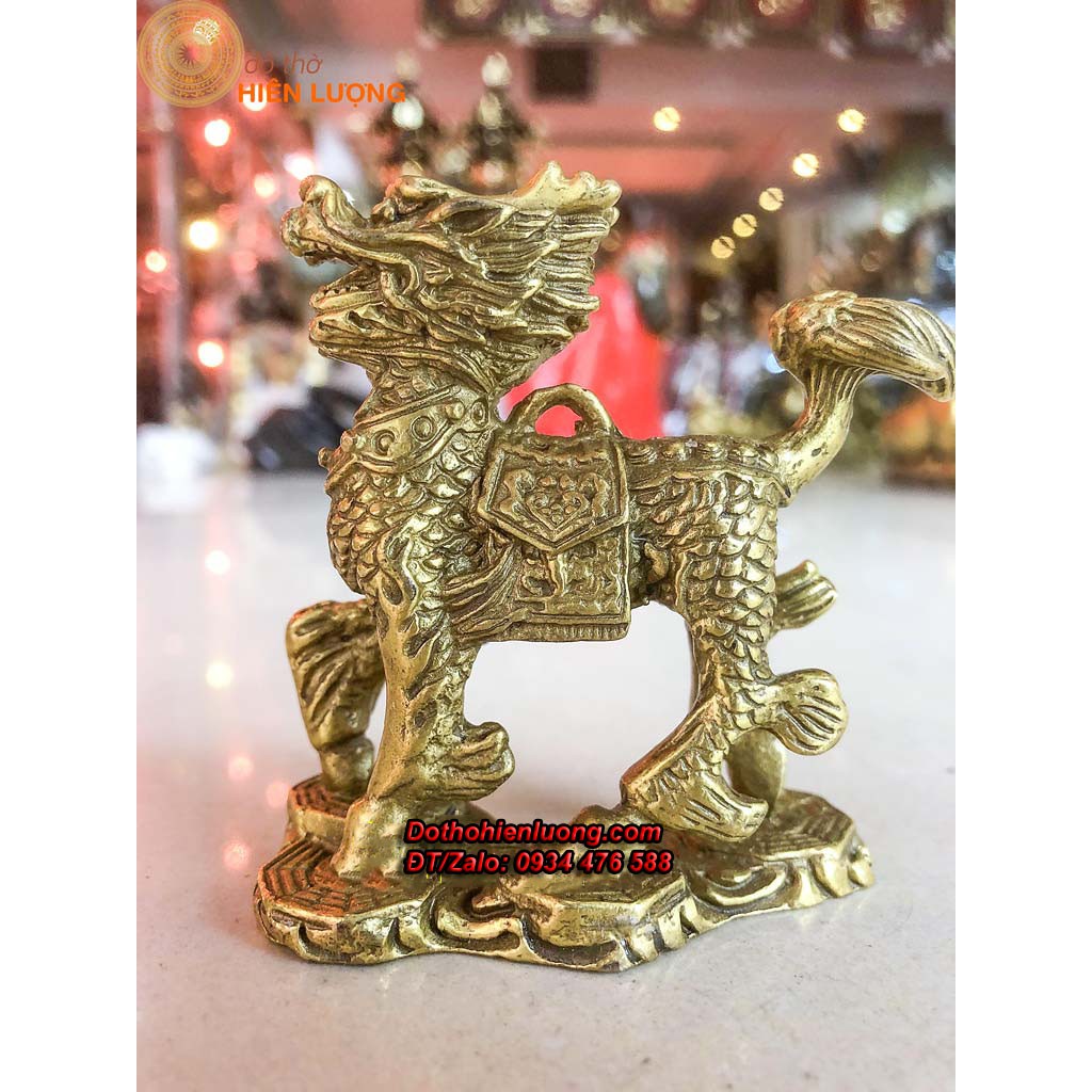 Đôi Kì Lân Treo Bằng Đồng Cao 8cm- Tứ Linh Phong Thủy