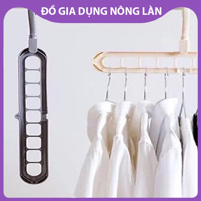 Móc treo quần áo 9 lỗ tiết kiệm không gian NL Shop