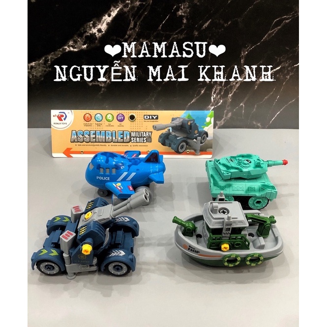 Đồ chơi set 4 xe lắp ghép