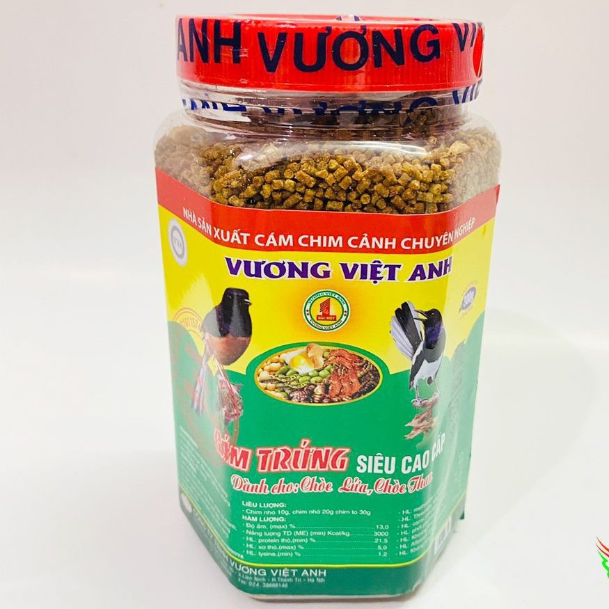 Cám Chim Chích Chòe Vương Việt Anh Đóng Hộp Nhựa 300g, Cám Trứng Siêu Cao Cấp Cho Chim Họa Mi