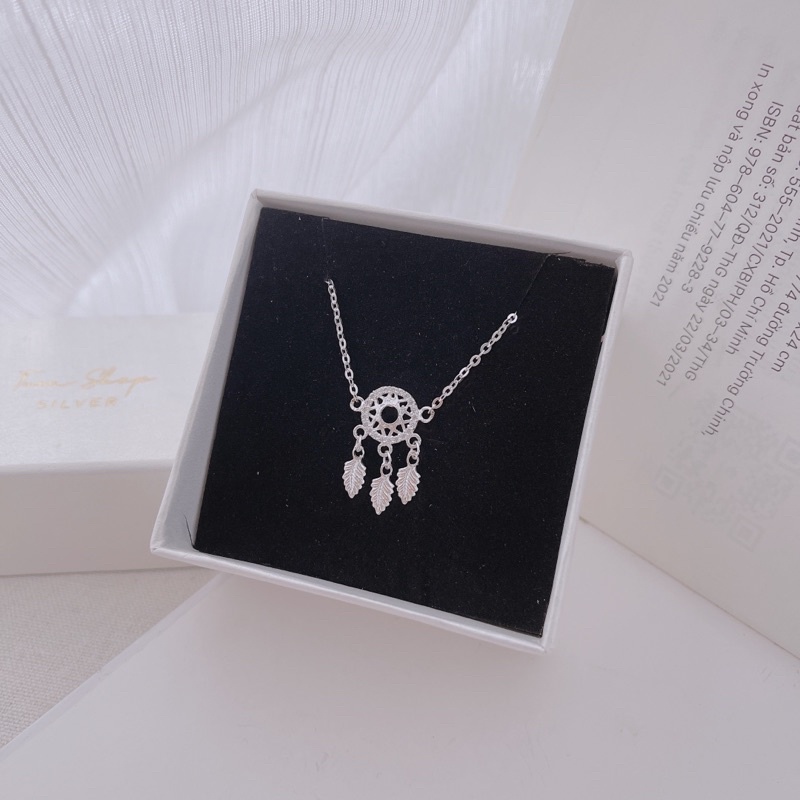 Lắc chân Bạc cao cấp dreamcatcher gắn đá TUNA SILVER cam kết chuẩn Bạc