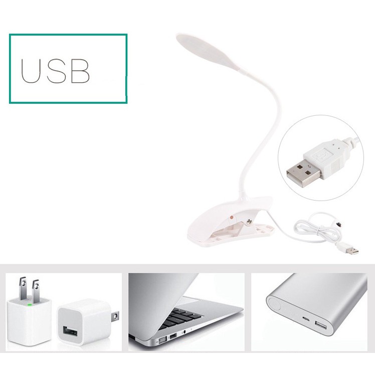 Đèn Led kẹp bàn chống cận 3 màu