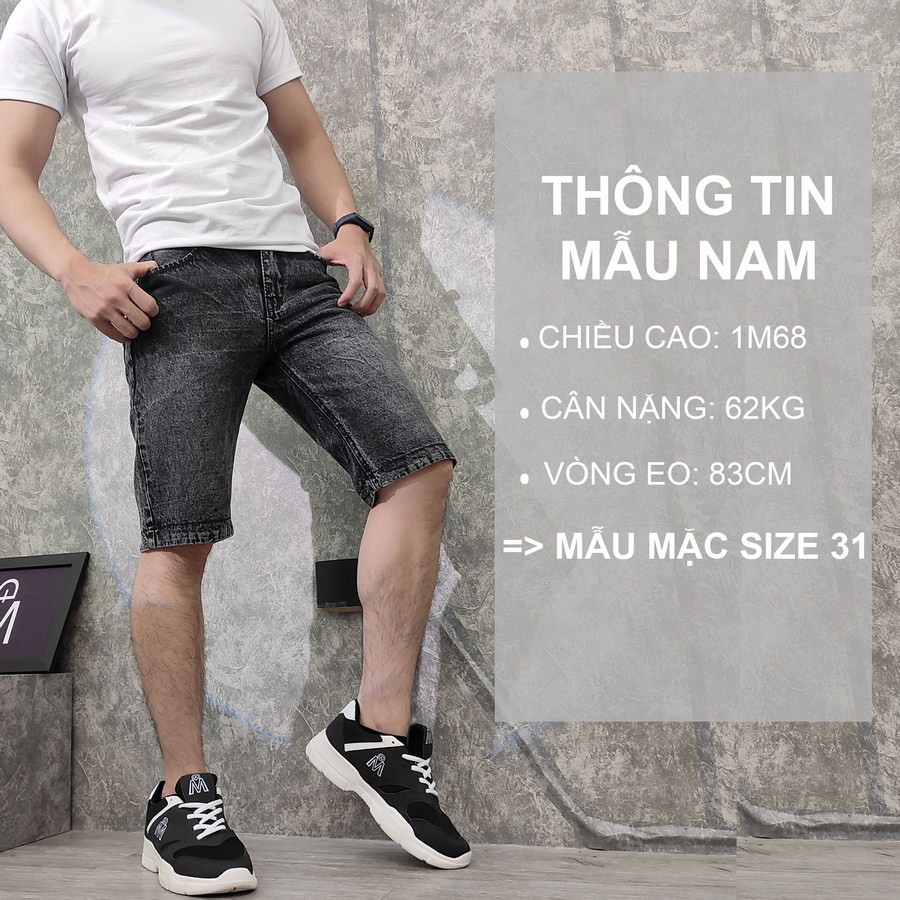 Quần short jean nam TS110 vải chất đẹp không phai màu đẹp Tronshop