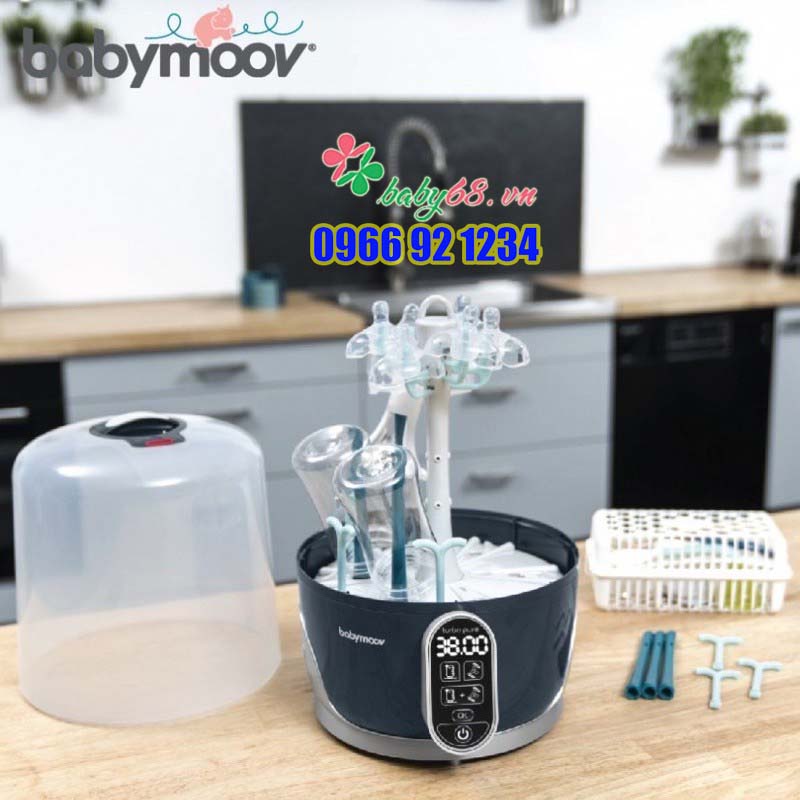 MÁY TIỆT TRÙNG VÀ SẤY KHÔ BÌNH SỮA BABYMOOV ĐIỆN TỬ MB15294 NHẬP KHẨU CHÍNH HÃNG