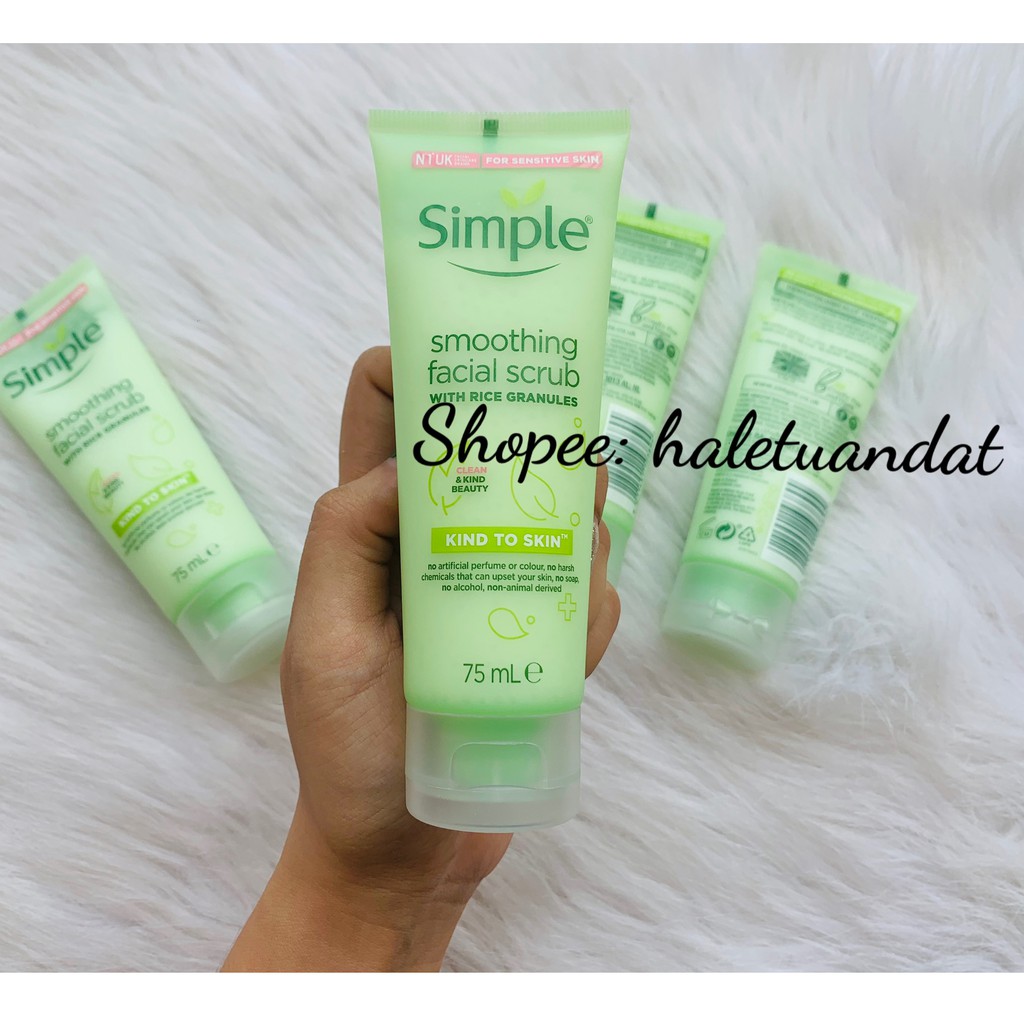 Tẩy Tế Bào Chết Simple Kind To Skin Smoothing Facial Scrub (75ml) | BigBuy360 - bigbuy360.vn