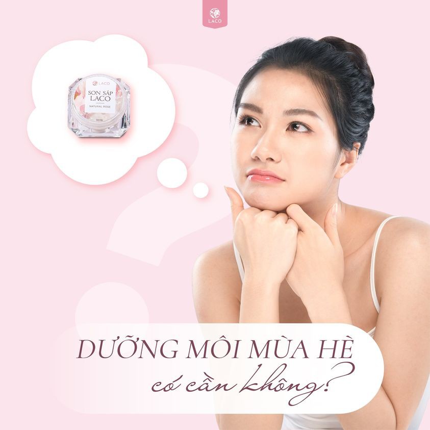 Son sáp LACO 10ml dưỡng môi hồng xinh hết khô nẻ