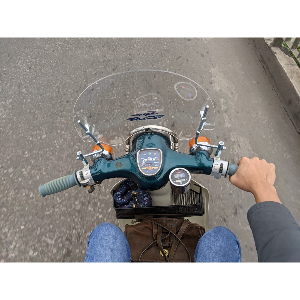 #8 Kính chắn gió xe cub đèn tròn Asahi