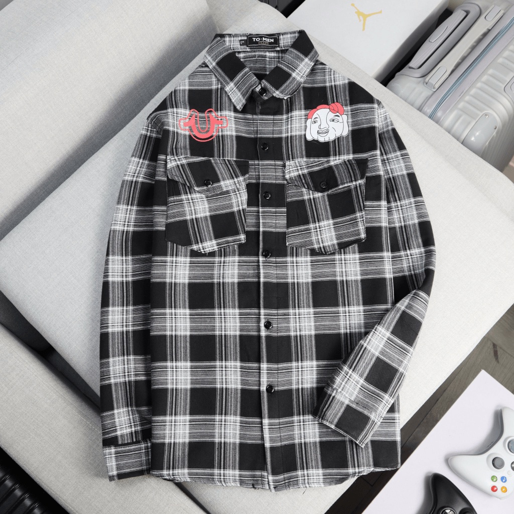 (Free Ship) ÁO KHOÁC SƠ MI NAM CARO EVISUS BORNTORIDE CHẤT VẢI CARO NỈ MỀM MỊN MÁT SIÊU HOT h.h.p