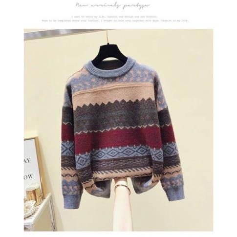 Áo len nữ, áo thổ cẩm len chất bao đẹp hàng cao cấp loại 1 mặc rất ấm form chuẩn dùng mix chân váy hay jean đều xinh | BigBuy360 - bigbuy360.vn