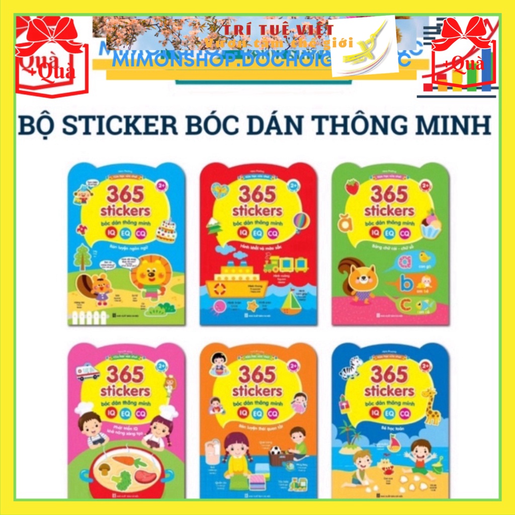 Bộ Sticker 365 bóc dán thông minh cho bé, 6 chủ đề TRITUEVIET