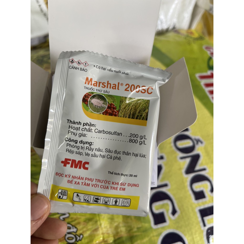 Chế phẩm trừ rầy rệp Marshal 200SC chuyên dùng cho hoa Hồng an toàn cho môi trường 20ml