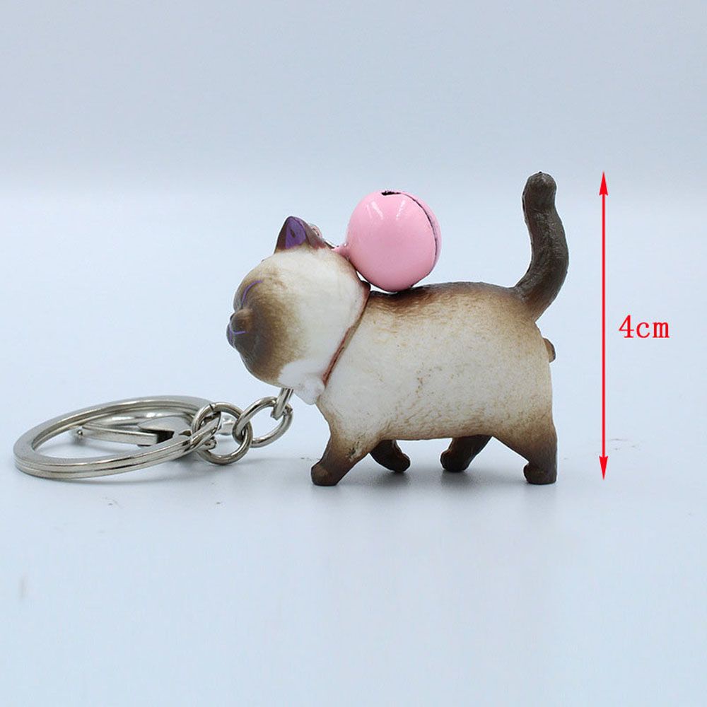 Móc khóa gắn chuông hình mèo con dễ thương