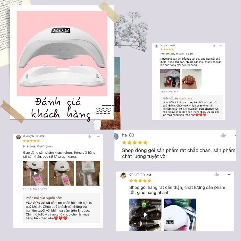 Máy hơ gel SUN 5 sun mini hơ sơn gel làm móng