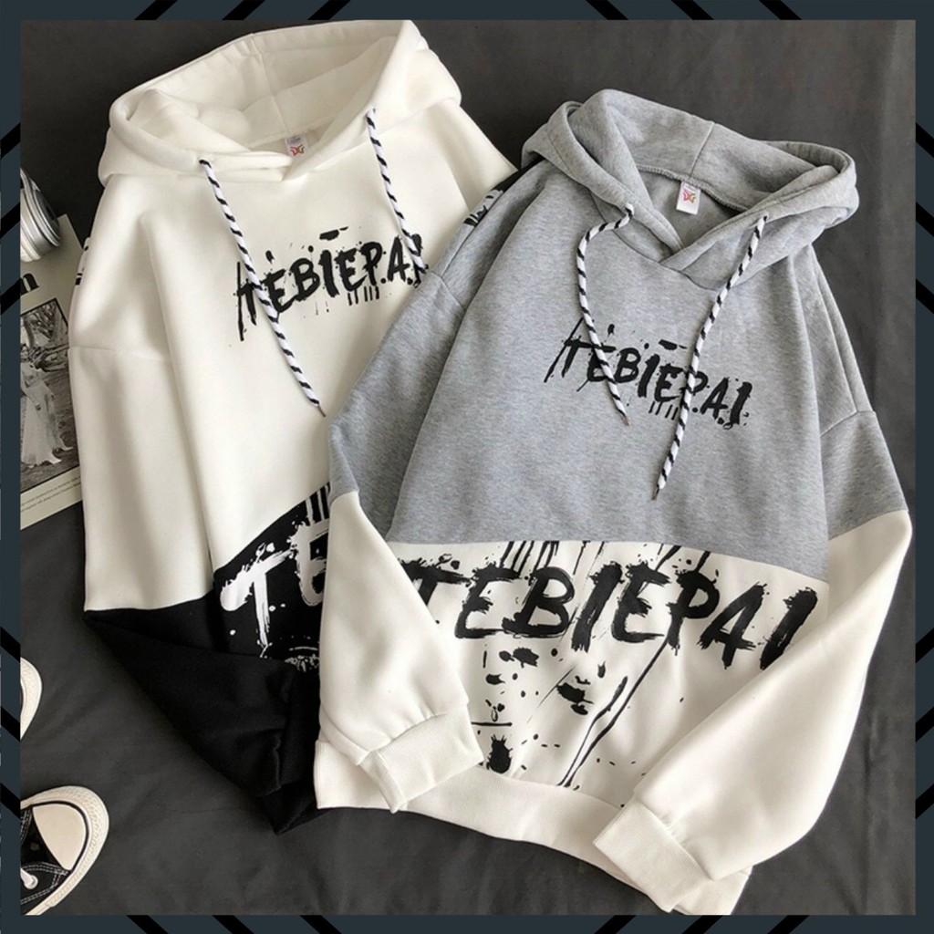 Áo hoodie nữ, áo hoodie nam, họa tiết chữ TEBIEPAI , áo hoodie siêu hot, thời trang thu đông 1 size dưới 65kg | BigBuy360 - bigbuy360.vn