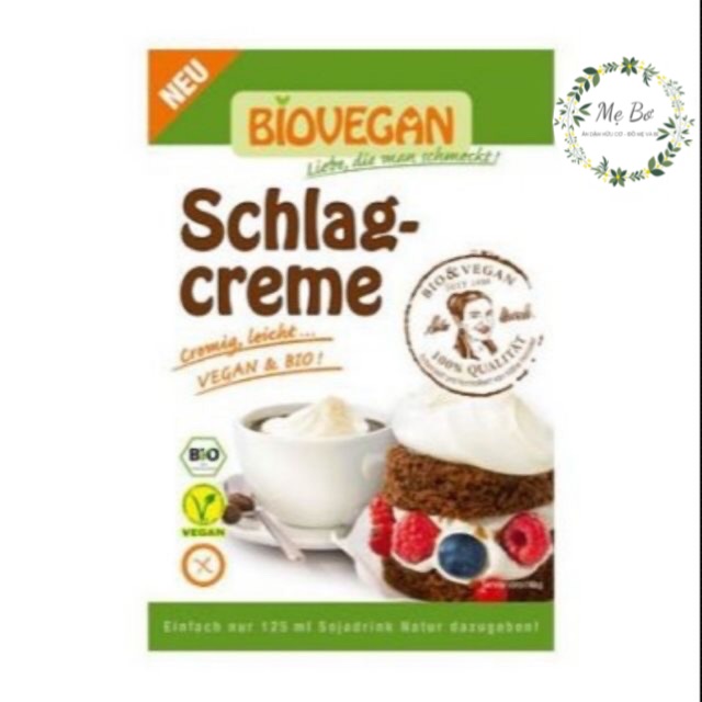 [BIOVEGAN] BỘT WHIPPING CREAM HỮU CƠ VEGAN 27g/54g - SHOP MẸ BƠ