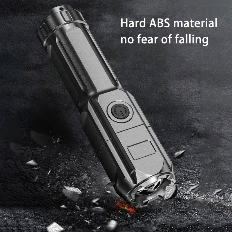 Đèn Pin led ABS Siêu Sáng Đa Năng Kèm Sạc Tiện Dụng Cho Gia Đình