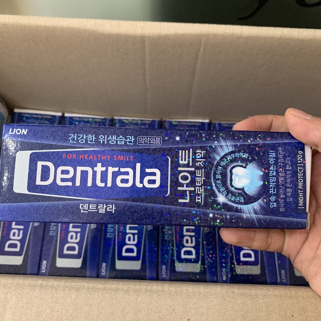 Kem Đánh Răng Ban Đêm Dentrala Bạc Hà Ngừa Sâu Răng Hàn Quốc_Vệ Sinh Răng Miệng Diệt Khuẩn 99% 120g