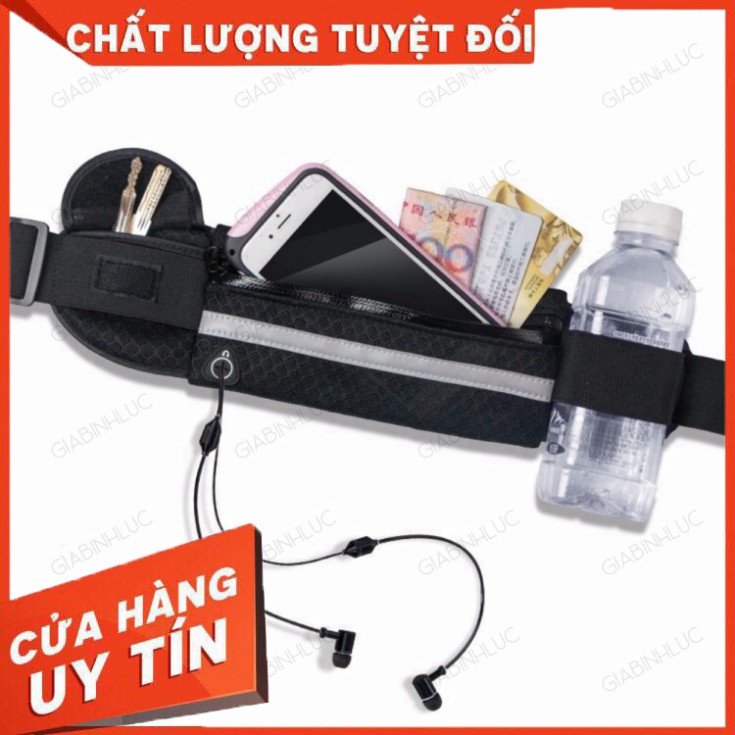 [ Chính Hãng ] []Freeship hàng cao cấp 222] Túi đeo bụng đeo hông chạy bộ nam nữ đựng đồ điện thoại bình nước tập thể th