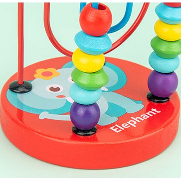 Đồ chơi giáo dục BAPKIDS, Bộ luồn hạt bằng gỗ